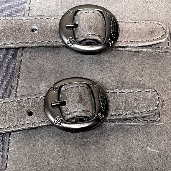 Keen Bern Baby Tall Riding Boots Women’s 7 Gray Leather Zipper Wedge Heels - Picture 11 of 16